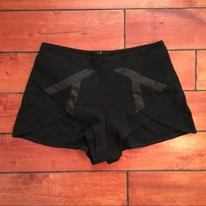 LF Black Detailed Shorts